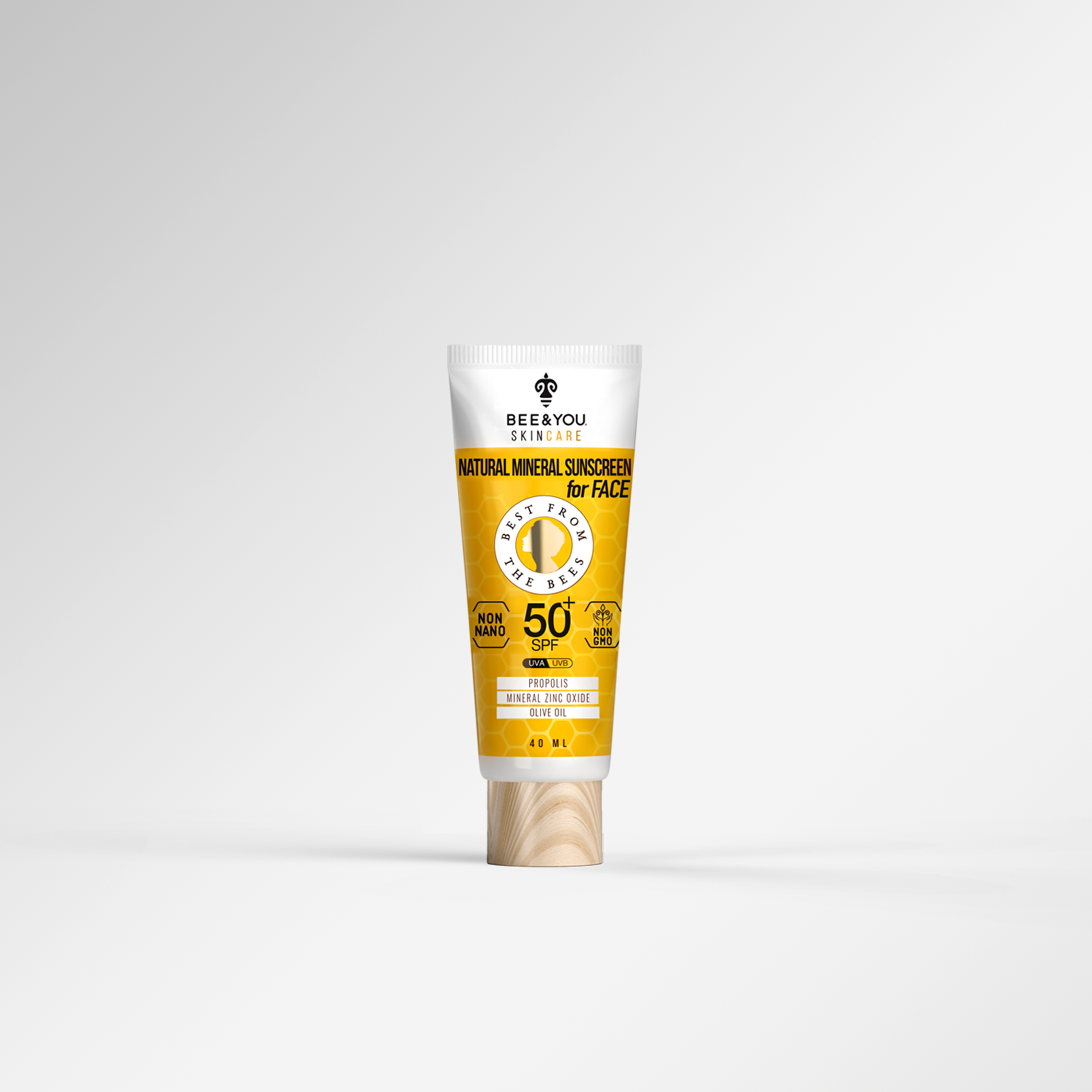 BEE&YOU Hautpflege – Natürliche Mineralische Sonnencreme für das Gesicht SPF 50+