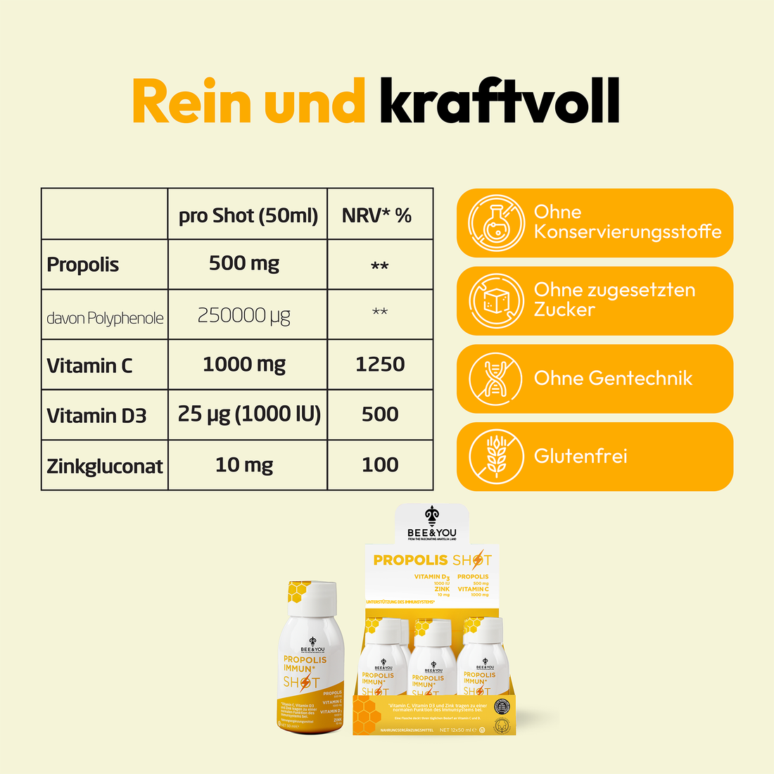 Immun Shot Vitamin D3, C, Zink