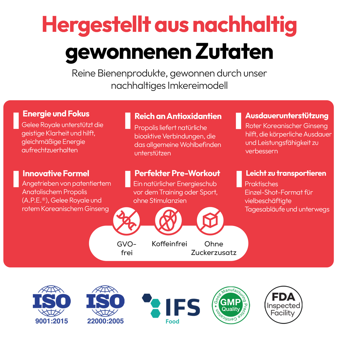 Energie Shot mit Propolis