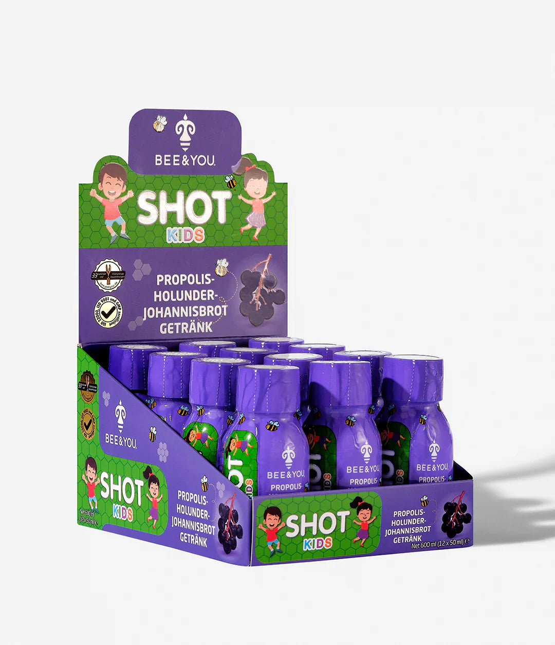 Propolis Shot mit Holunder + Johannisbrot für Kinder (50ml)