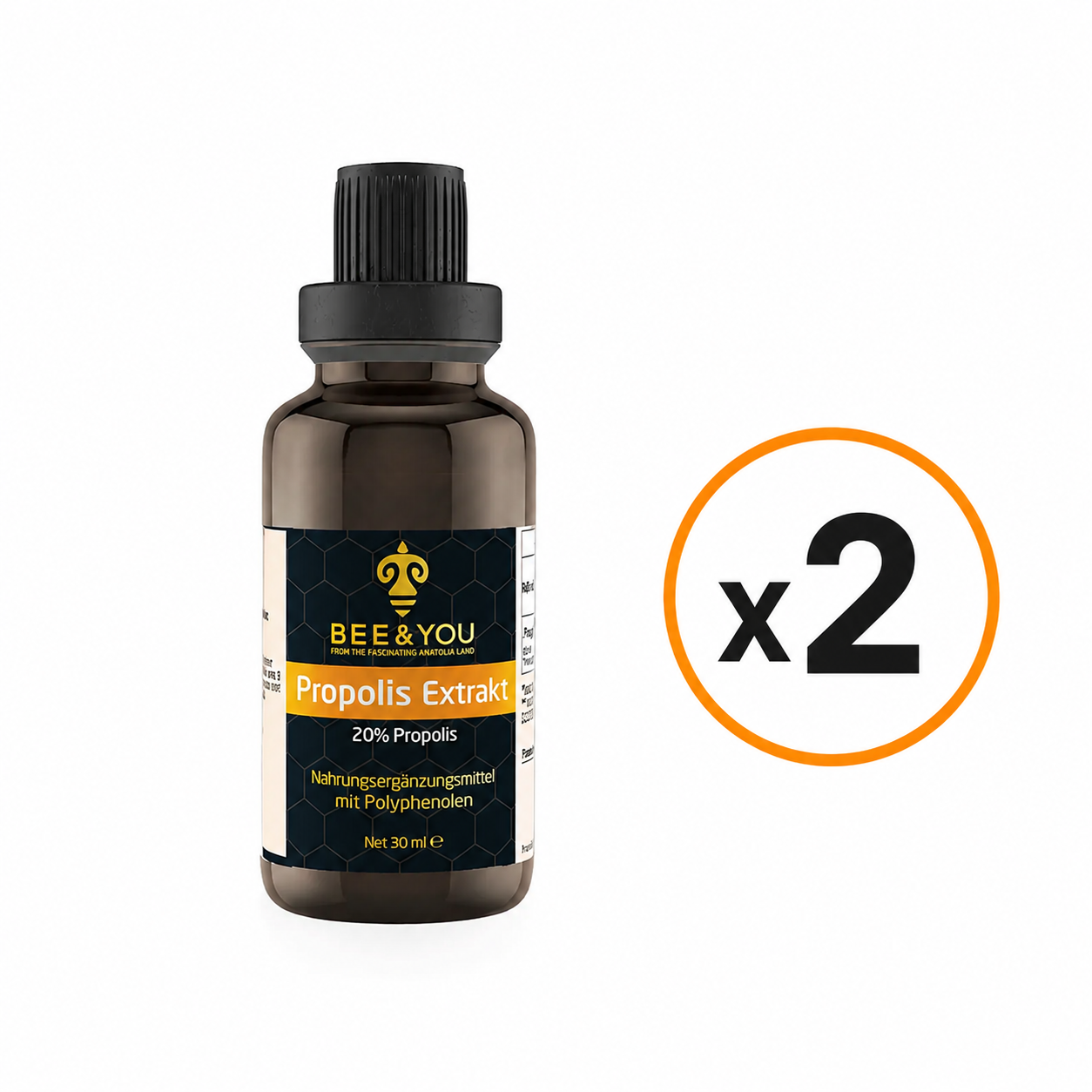 Bee&You Propolis Tinktur 20 % – 30 ml | 2er Pack