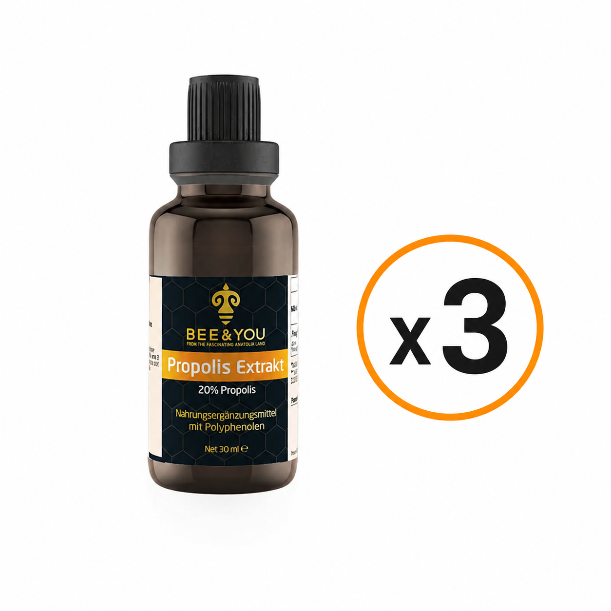Bee&You Propolis Tinktur 20 % – 30 ml | 3er Pack
