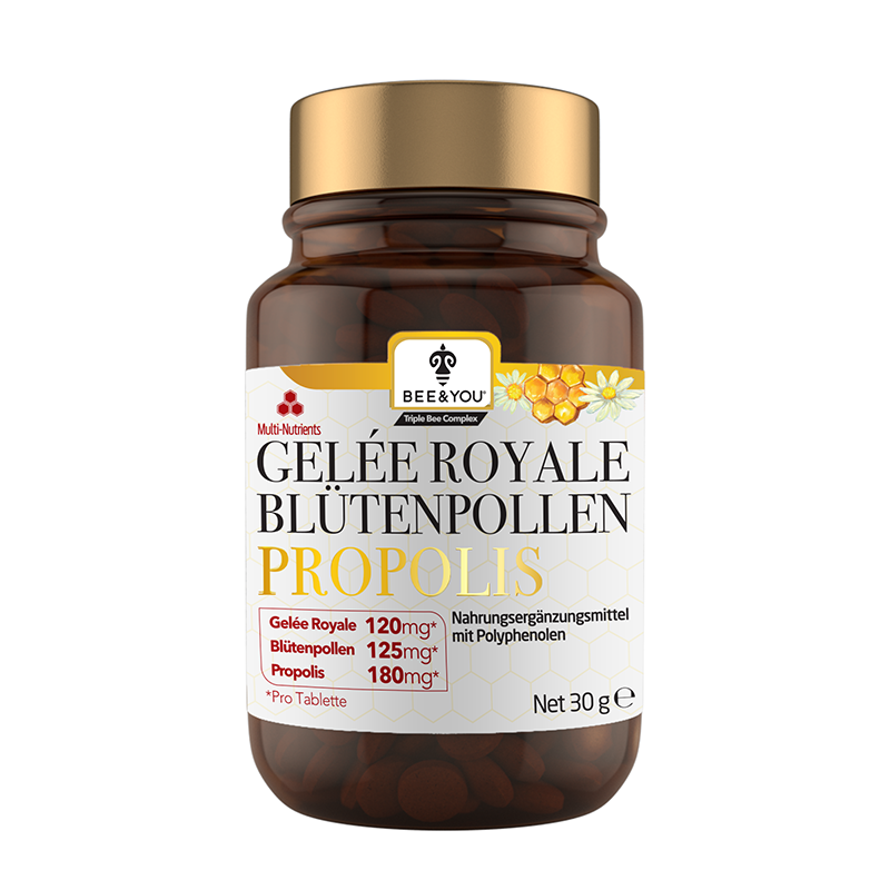 Tabletten mit Gelée Royale, Propolis und Bienengift