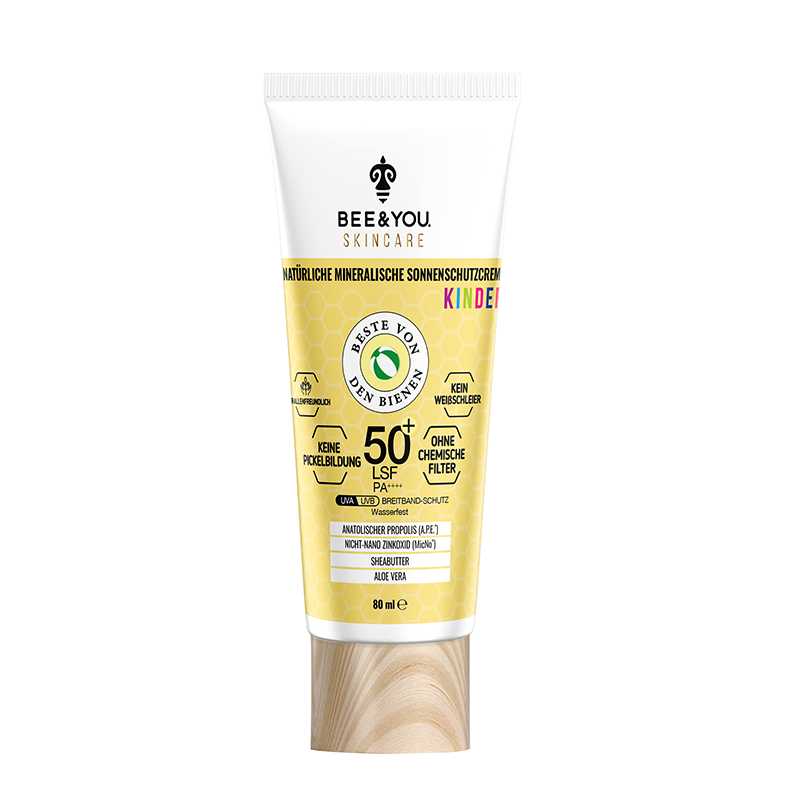 BEEYOU Hautpflege Natürliche Mineral Sonnencreme für Kinder SPF 50+