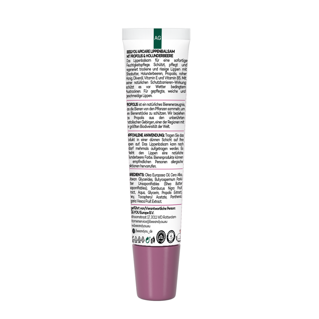 Apicare Schwarzer Holunder Lippenbalsam mit Propolis – Feuchtigkeitsspendend