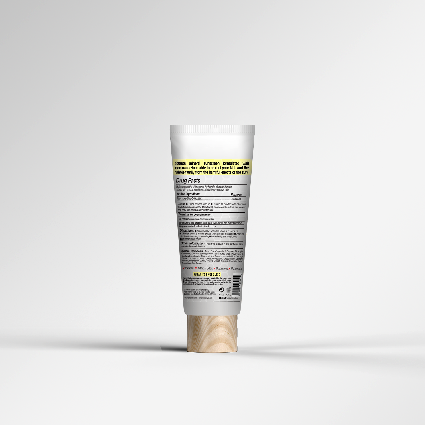 BEEYOU Hautpflege Natürliche Mineral Sonnencreme für Kinder SPF 50+