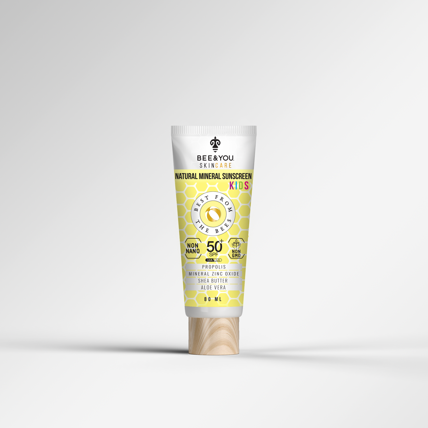 BEEYOU Hautpflege Natürliche Mineral Sonnencreme für Kinder SPF 50+
