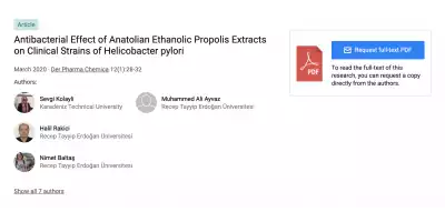 Antibacterial Effect of Anatolian Propolis