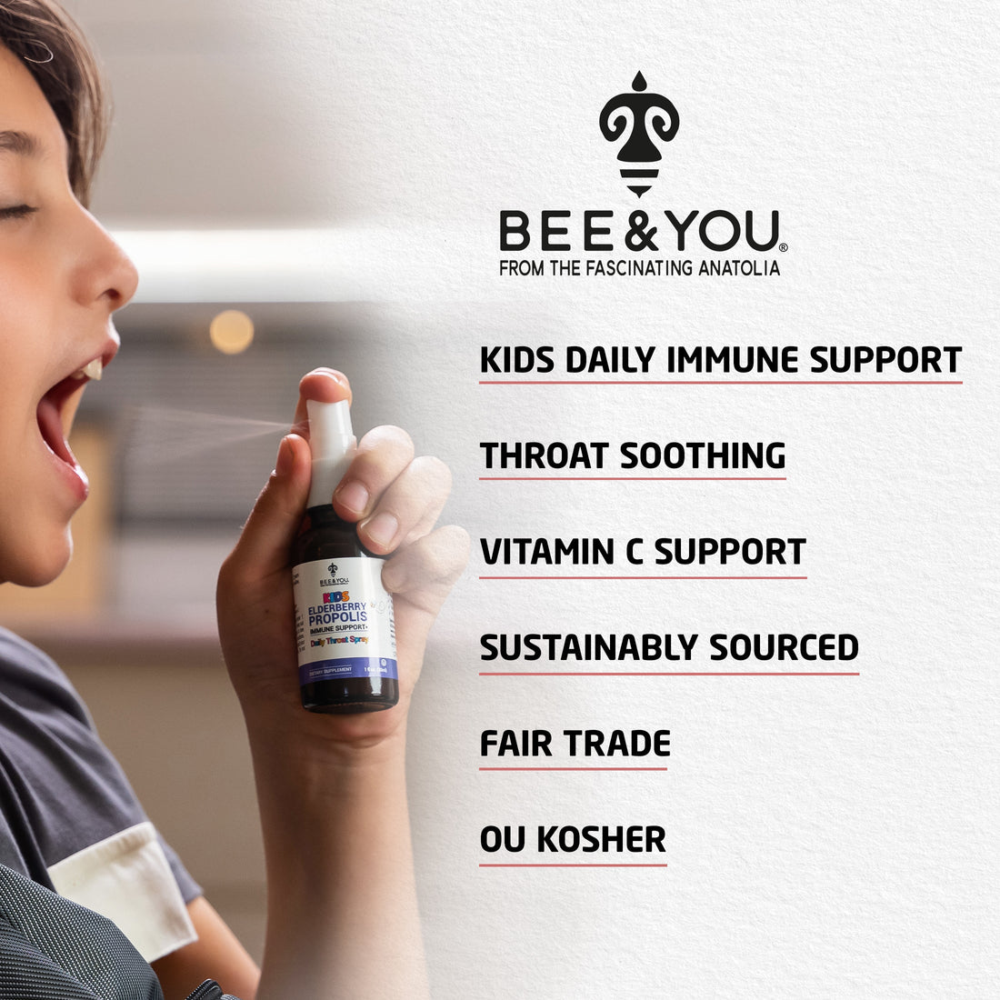 Holunder + Propolis Tägliches Hals-Spray für Kinder