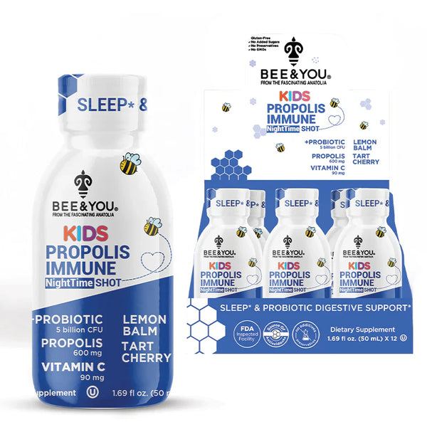 Kinderen Propolis Immuniteit NightTime Shot - Probiotic, 50 ml x 12