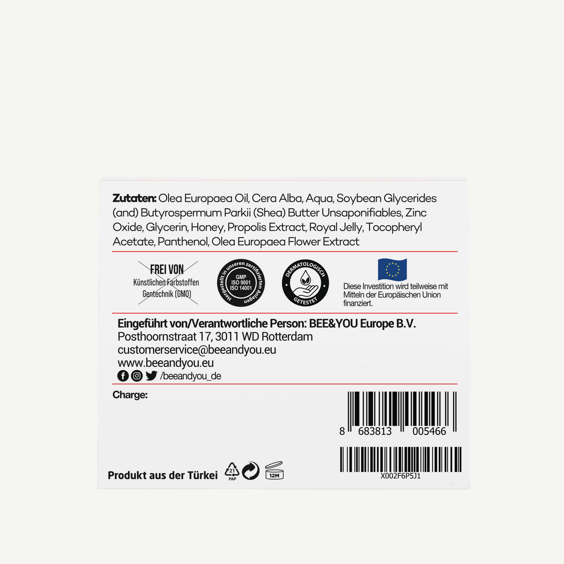BEE&YOU Skincare Intensive Moisturizing Repair Cream (S.O.S. Cream)