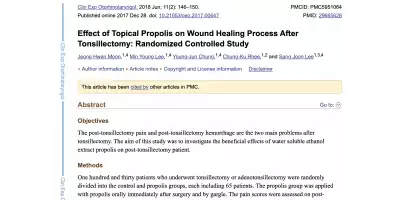 The Effect of Propolis on Wound Healing
